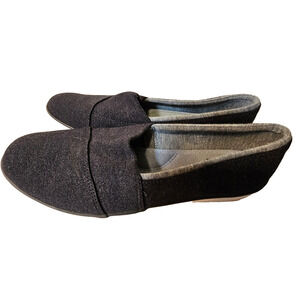 Grasshoppers Womens Ortholite Blue Soft Denim Casual Slip On Cushion Shoes 9 M